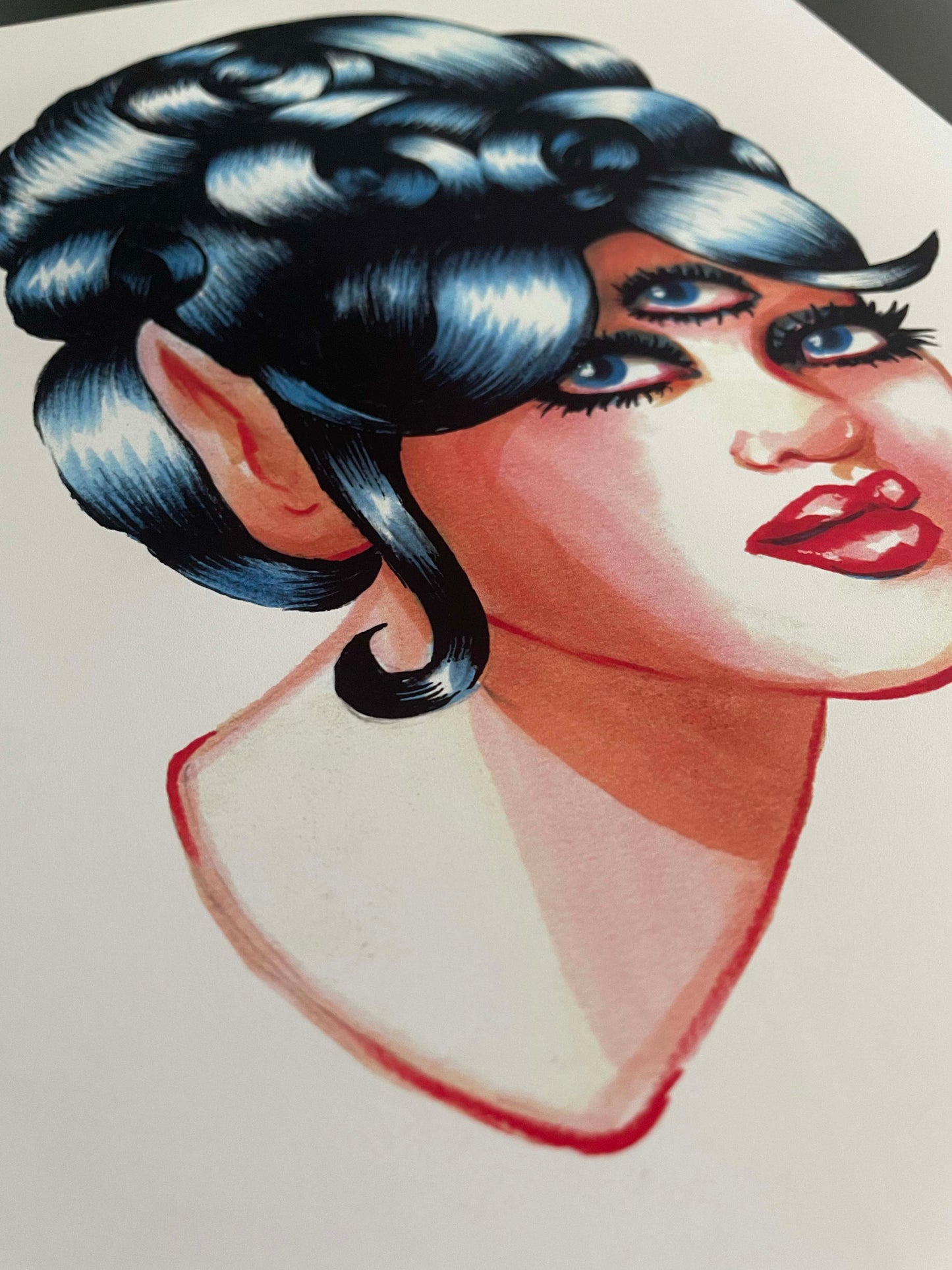 100% Human Hair Art print