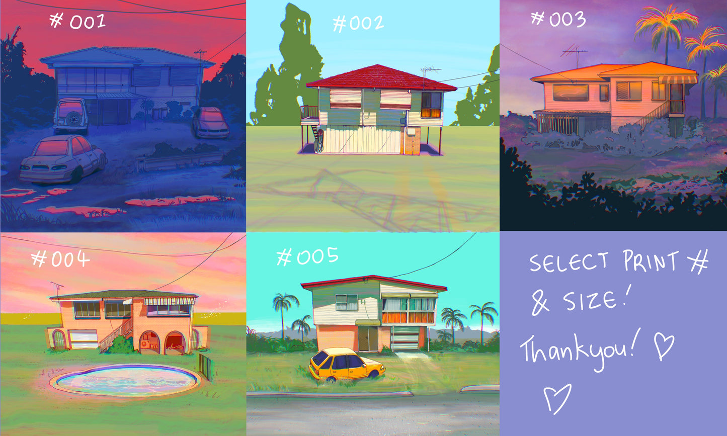 Portrait of a House Art Prints