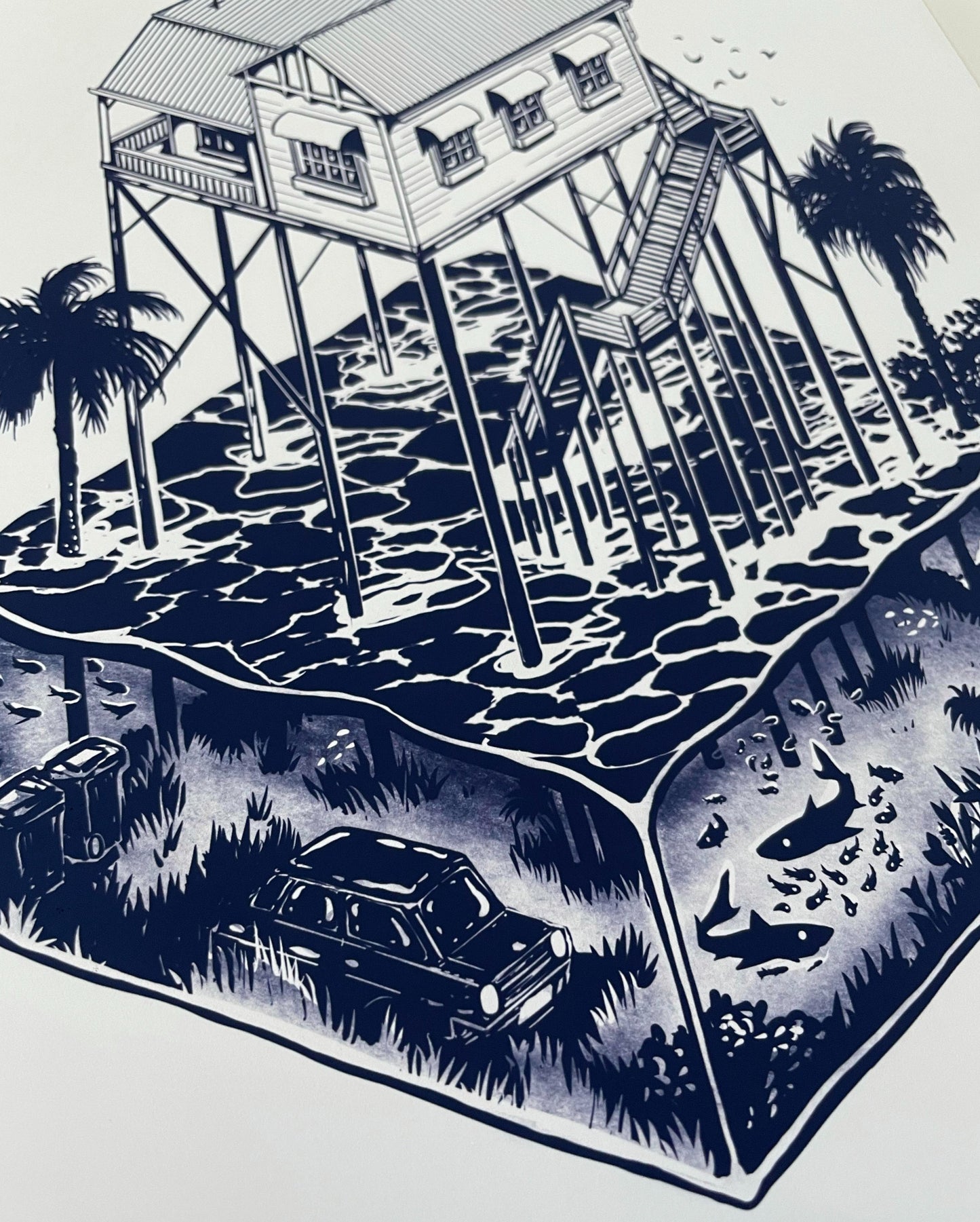 Restock!! Swamp City Art Print