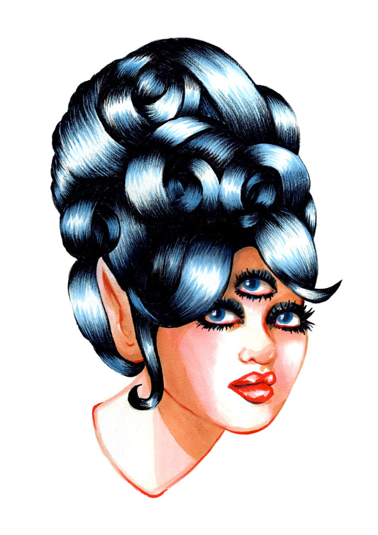 100% Human Hair Art print