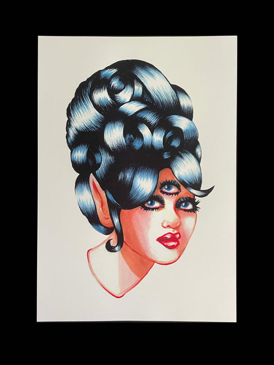 100% Human Hair Art print