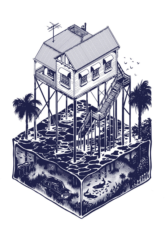 Restock!! Swamp City Art Print