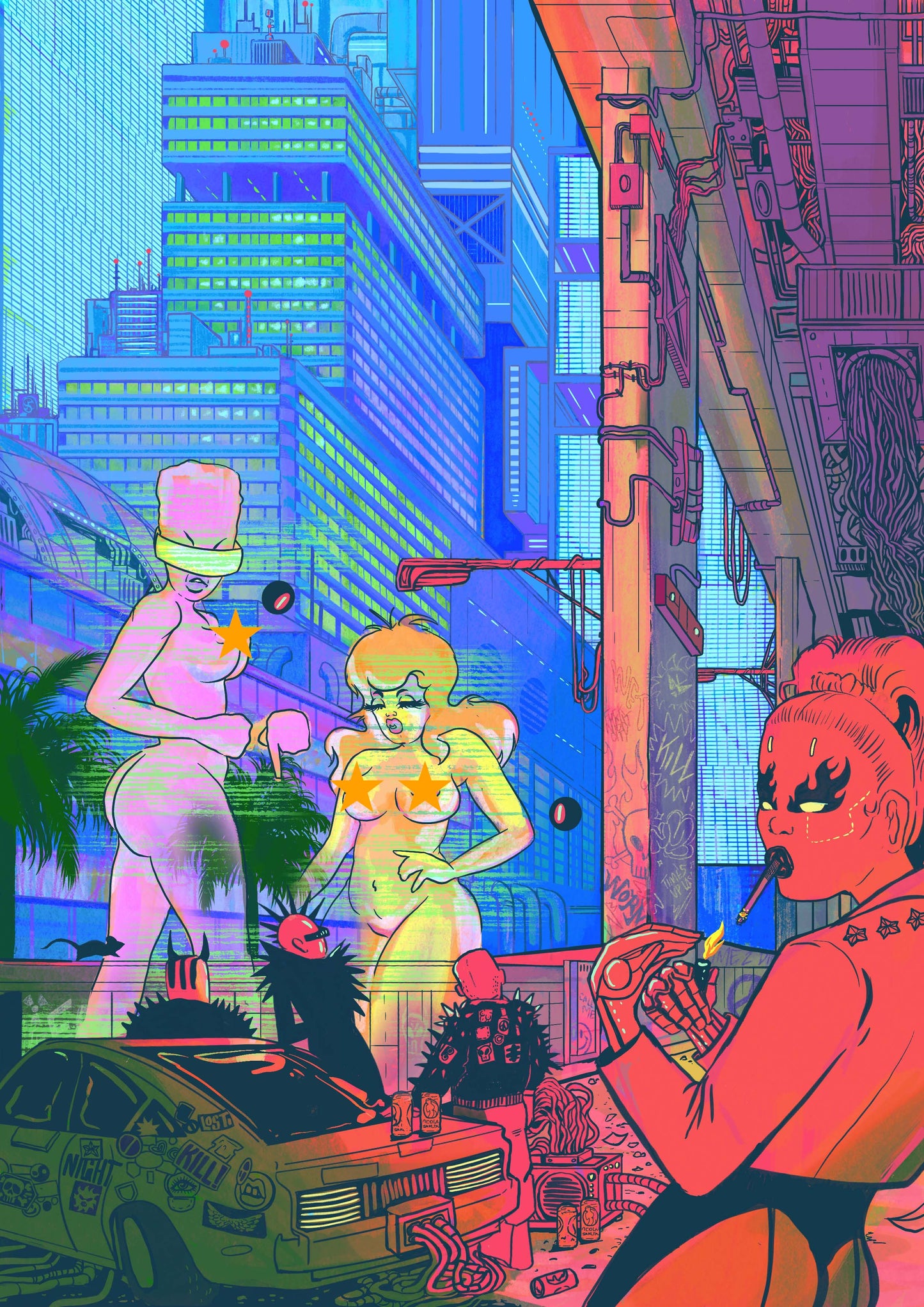 'Subtropical Cyberpunk' Fine Art Print